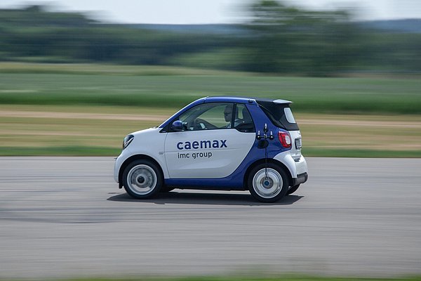 Small Vehicle with CAEMAX WFT-Cxs Wheel Force Transducer